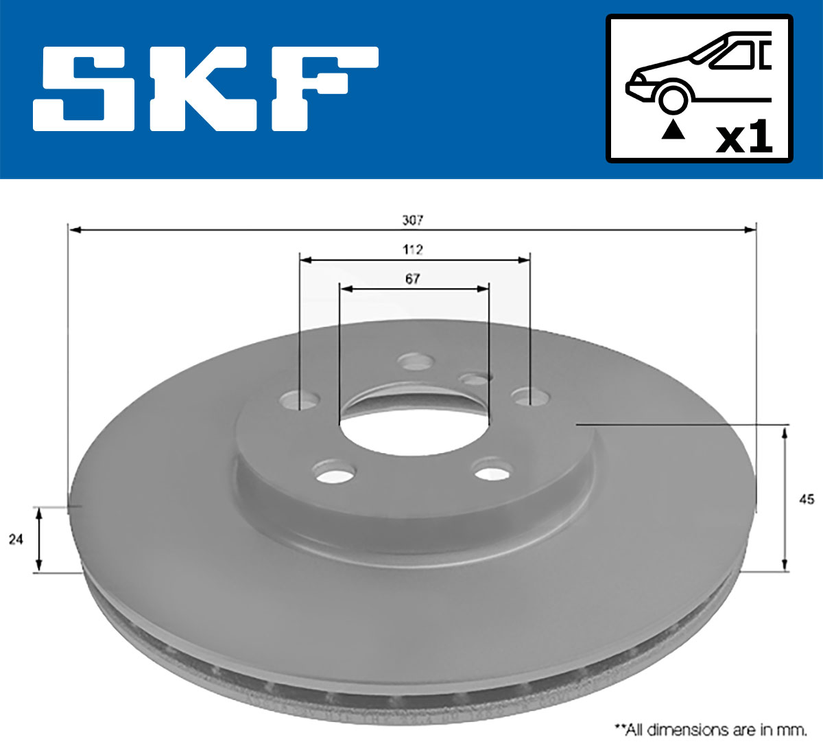 SKF VKBD 80304 V1 Disc frana